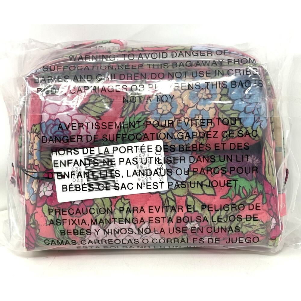Vera Bradley Vibrant Gardenias Makeup Cosmetic Bag Pouch Set 3 Pcs Floral EXACT - Picture 12 of 13